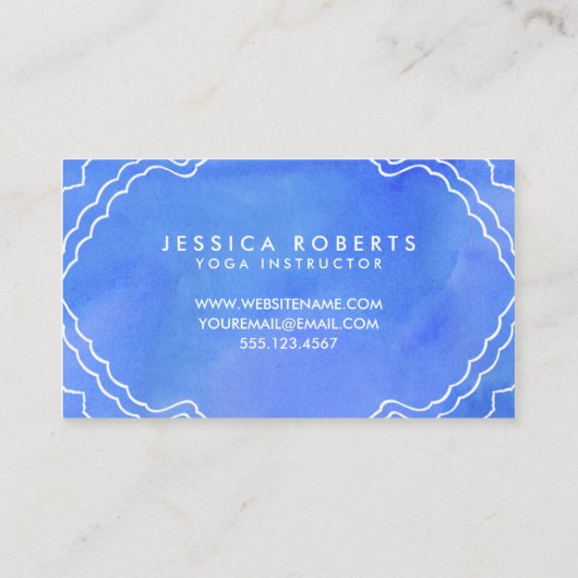 ブルーウォーターカラーナマステヨガインストラクター 名刺 (裏面)