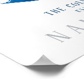 ブルーウォーターカラーナンタケットマップファミリーが確立 ポスター (角)