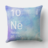 ブルーウォーターカラーネオン装飾用クッション クッション (裏面)