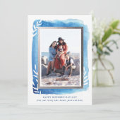 ブルーウォーターカラーハッピーマザーズデイカード カード (スタンド正面)