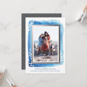 ブルーウォーターカラーハッピーマザーズデイカード カード (正面/裏面インサイチュ)