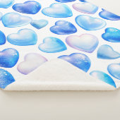 ブルーウォーターカラーハートシェルパブランケット（中） シェルパブランケット (3/4)