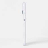 ブルーウォーターカラーハート型スマホケース iPhoneケース (左側面)