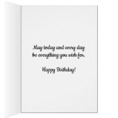 ブルーウォーターカラーハート32番目の誕生日 (内側 (右))