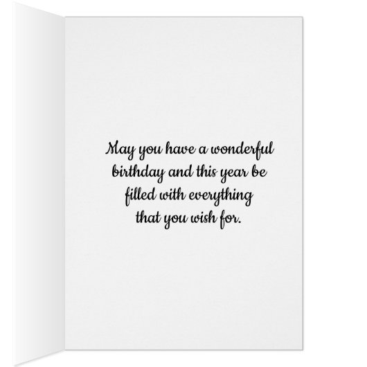 ブルーウォーターカラーハート41st誕生日カード (内側 (右))