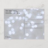 ブルーウォーターカラーバナー書道フォトカード ポストカード (裏面)