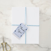 ブルーウォーターカラーバラつる植物コテージシック結婚ズ ギフトタグ (より糸付き)