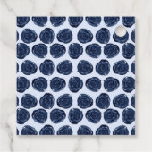 ブルーウォーターカラーバラつる植物コテージシック結婚ズ フェイバータグ (裏面)