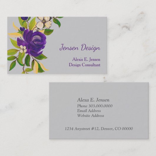 ブルーウォーターカラーバラプロフェッショナル 名刺 (正面/裏面)