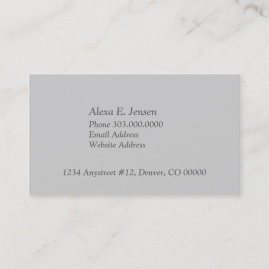 ブルーウォーターカラーバラプロフェッショナル 名刺 (裏面)