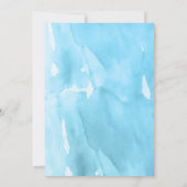 ブルーウォーターカラーバルミツワー招待状 招待状 (裏面)