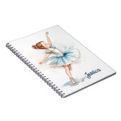 ブルーウォーターカラーバレリナダンサー ノートブック (右側)