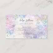 ブルーウォーターカラーパステルグリッター名刺 名刺 (裏面)