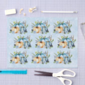 ブルーウォーターカラーパンプキン秋秋 薄葉紙 (クラフト)