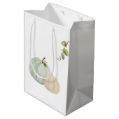 ブルーウォーターカラーパンプキン，カスタム抱き枕 ミディアムペーパーバッグ (裏面アングル)