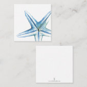 ブルーウォーターカラーヒトデミニノートカード ノートカード (正面/裏面)