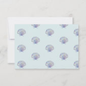 ブルーウォーターカラービーチ結婚式RSVPカード 出欠カード (裏面)