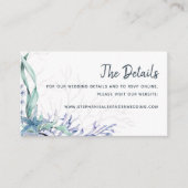 ブルーウォーターカラービーチ結婚式Webサイト詳細 エンクロージャーカード (正面)