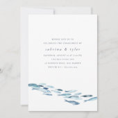 ブルーウォーターカラーフィッシュ婚約パーティ 招待状 (正面)