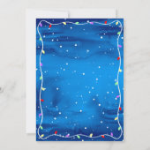 ブルーウォーターカラーフェスティバルホリデーパーティクリスマス 招待状 (裏面)