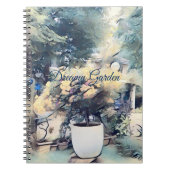ブルーウォーターカラーフォトガーデナーノートブック ノートブック (正面)
