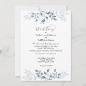 ブルーウォーターカラーフォト結婚式招待状 招待状 (正面)