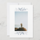 ブルーウォーターカラーフォト結婚式招待状 招待状 (裏面)