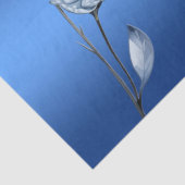 ブルーウォーターカラーフラワーズティッシュペーパー 薄葉紙 (詳細)