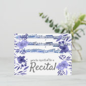 ブルーウォーターカラーフラワーズミュージックリサイタル 招待状 (スタンド正面)