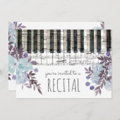 ブルーウォーターカラーフラワーズミュージックリサイタル 招待状 (正面/裏面)