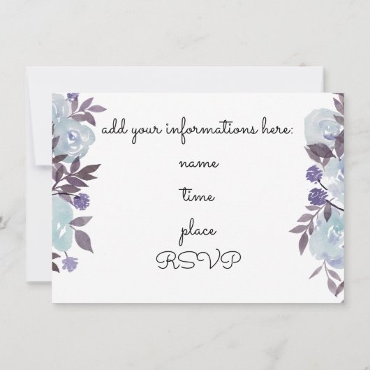 ブルーウォーターカラーフラワーズミュージックリサイタル 招待状 (裏面)