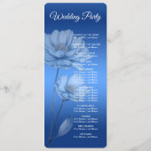 ブルーウォーターカラーフラワーズ結婚式 プログラム (裏面)