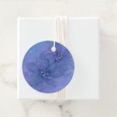 ブルーウォーターカラーフラワーラウンドギフト/価格ラベル フェイバータグ (インサイチュ)