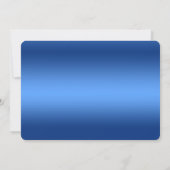 ブルーウォーターカラーフラワー セーブ・ザ・デート (裏面)