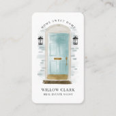 ブルーウォーターカラーフロントドア実在エステートエージェント 名刺 (正面)