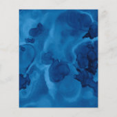 ブルーウォーターカラーフローラエレガントな結婚予算 チラシ (裏面)