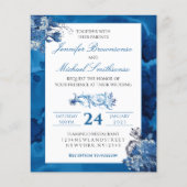 ブルーウォーターカラーフローラエレガントな結婚予算 チラシ (正面)