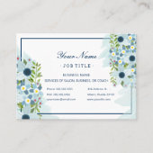 ブルーウォーターカラーフローラサロン 名刺 (正面)