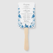 ブルーウォーターカラーフローラシノワセリー結婚式 プログラム ハンドファン (裏面)