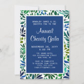 ブルーウォーターカラーフローラチャリティーイベントガラパーティー 招待状 (正面)