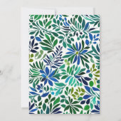 ブルーウォーターカラーフローラチャリティーイベントガラパーティー 招待状 (裏面)