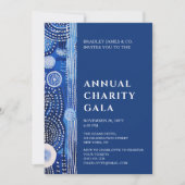 ブルーウォーターカラーフローラチャリティーイベントガラパーティー 招待状 (正面)