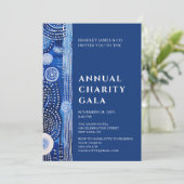 ブルーウォーターカラーフローラチャリティーイベントガラパーティー 招待状 (スタンド正面)