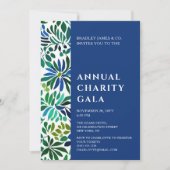 ブルーウォーターカラーフローラチャリティーイベントガラパーティー 招待状 (正面)