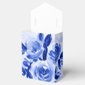 ブルーウォーターカラーフローラブライダルシャワーお気に入りボックス フェイバーボックス (オープン)