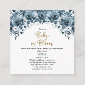 ブルーウォーターカラーフローラボーイベビーブックリクエスト エンクロージャーカード (正面)