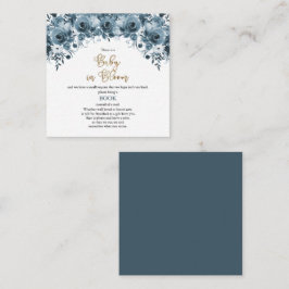 ブルーウォーターカラーフローラボーイベビーブックリクエスト エンクロージャーカード