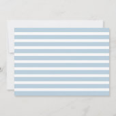 ブルーウォーターカラーフローラリースブライダルシャワー 招待状 (裏面)