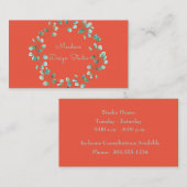 ブルーウォーターカラーフローラリース 名刺 (正面/裏面)