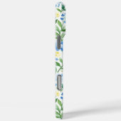 ブルーウォーターカラーフローラルモノグラム Case-Mate iPhoneケース (裏面 / 右)